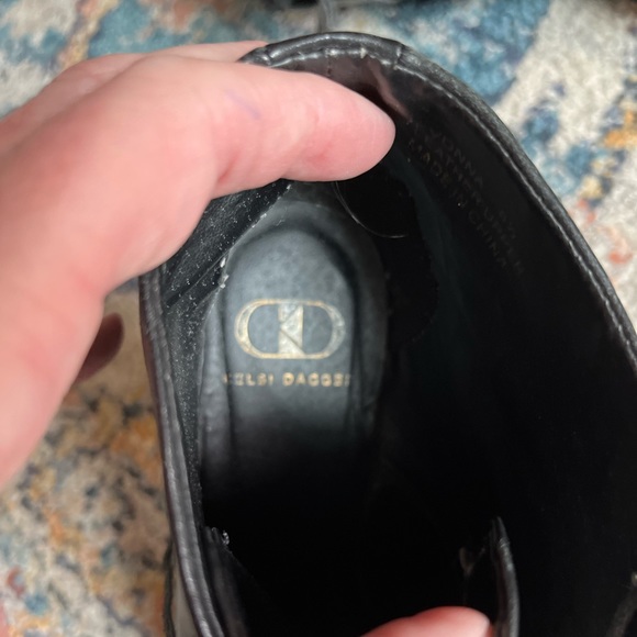 KELSI DAGGER EVONNA BLACK LACE UP ANKLE BOOTIES, 6.5M - Picture 6 of 8